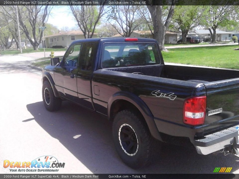 2009 Ford Ranger XLT SuperCab 4x4 Black / Medium Dark Flint Photo #7