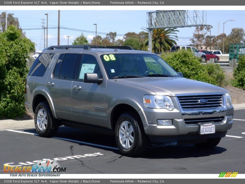 2008 Ford Explorer XLT 4x4 Vapor Silver Metallic / Black/Stone Photo #1