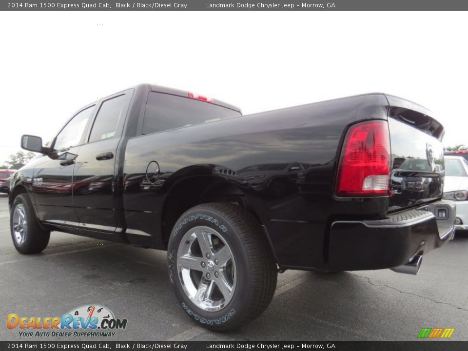 2014 Ram 1500 Express Quad Cab Black / Black/Diesel Gray Photo #2