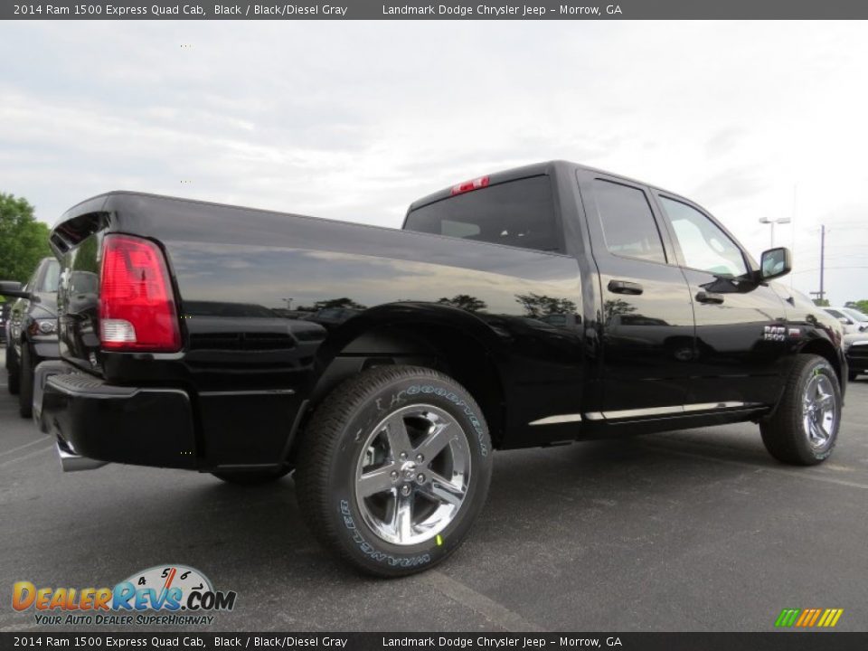2014 Ram 1500 Express Quad Cab Black / Black/Diesel Gray Photo #3