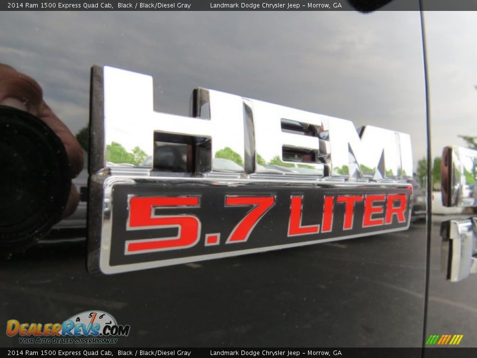 2014 Ram 1500 Express Quad Cab Black / Black/Diesel Gray Photo #6