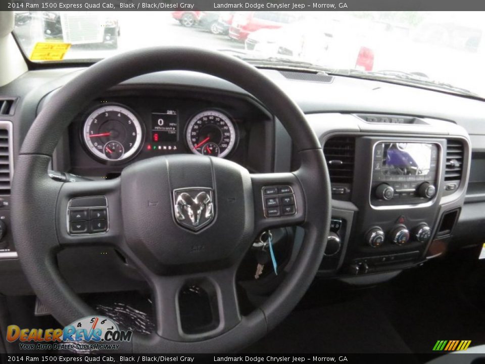 2014 Ram 1500 Express Quad Cab Black / Black/Diesel Gray Photo #8