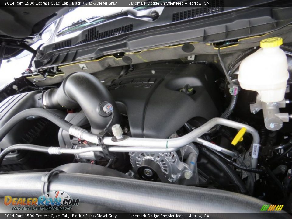 2014 Ram 1500 Express Quad Cab Black / Black/Diesel Gray Photo #9