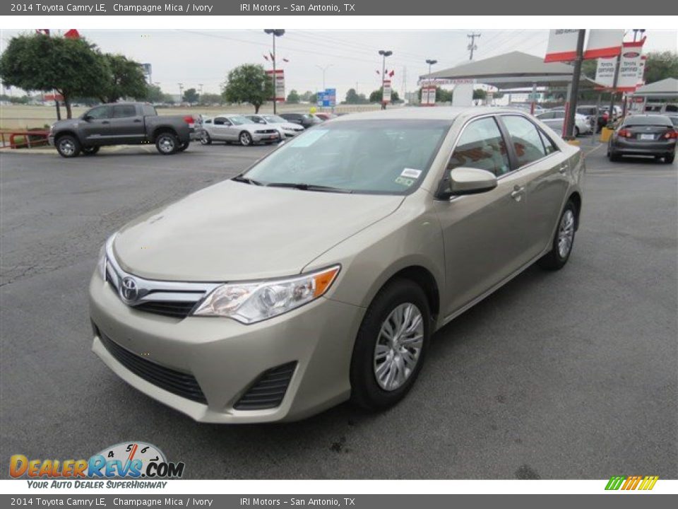 2014 Toyota Camry LE Champagne Mica / Ivory Photo #3