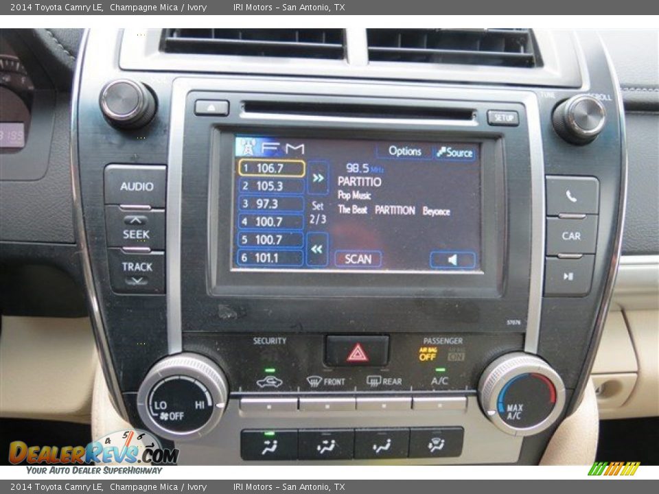 2014 Toyota Camry LE Champagne Mica / Ivory Photo #15