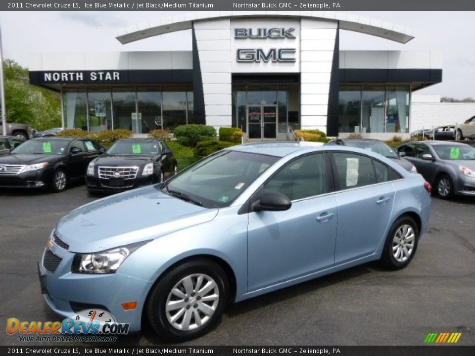 2011 Chevrolet Cruze LS Ice Blue Metallic / Jet Black/Medium Titanium Photo #1