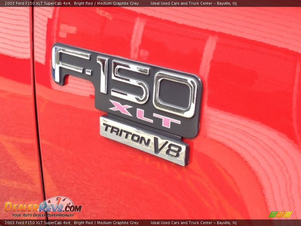 2003 Ford F150 XLT SuperCab 4x4 Bright Red / Medium Graphite Grey Photo #3