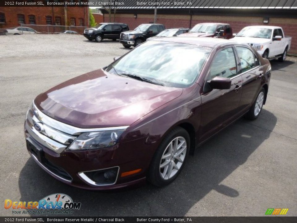 2012 Ford Fusion SEL Bordeaux Reserve Metallic / Charcoal Black Photo #2