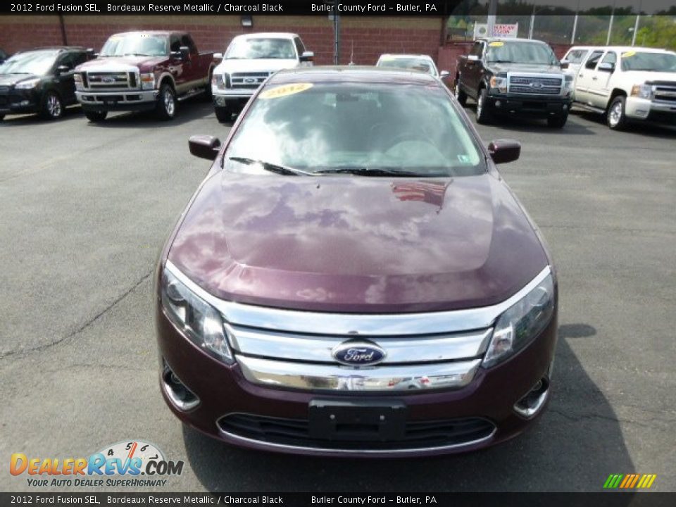 2012 Ford Fusion SEL Bordeaux Reserve Metallic / Charcoal Black Photo #3