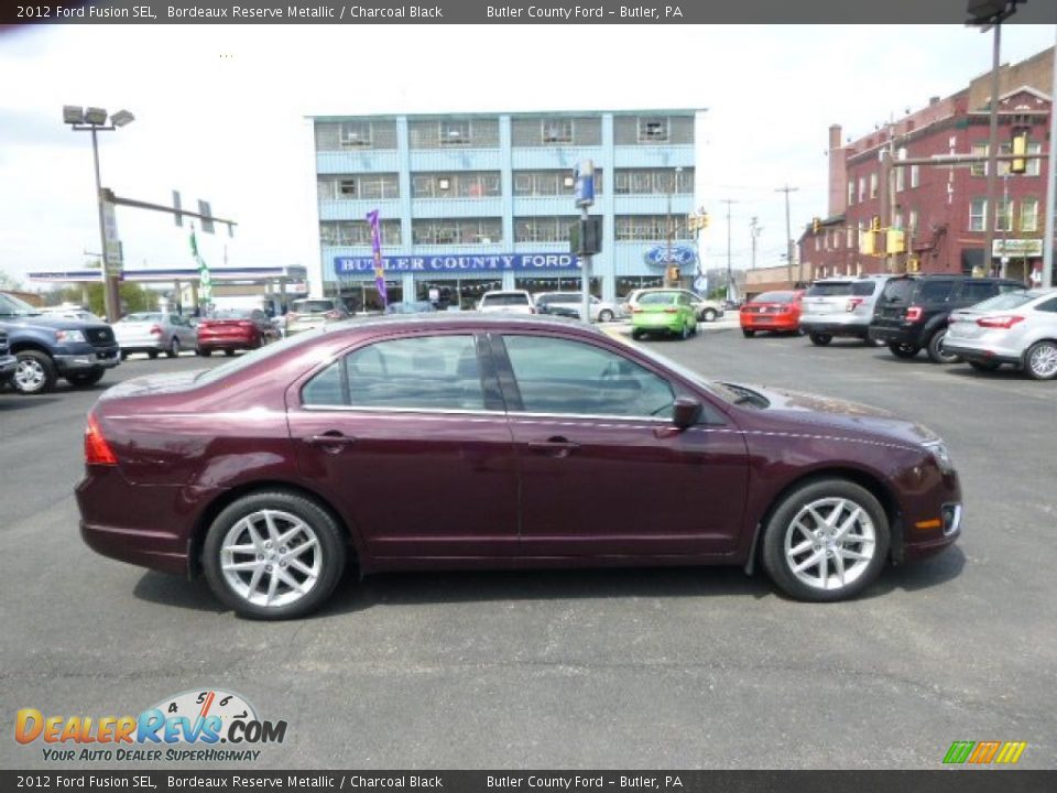 2012 Ford Fusion SEL Bordeaux Reserve Metallic / Charcoal Black Photo #5