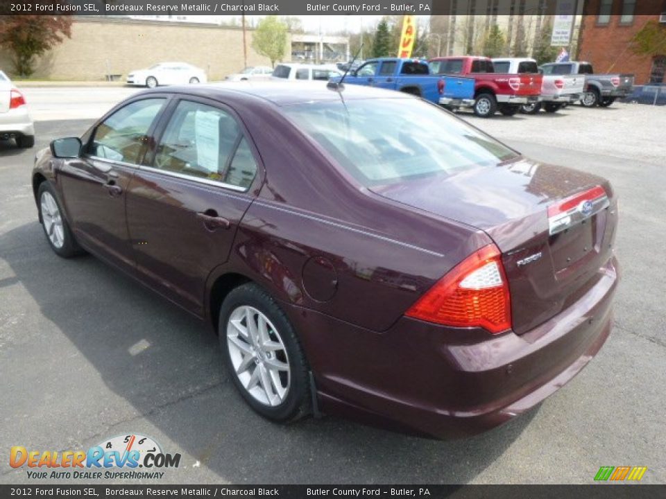 2012 Ford Fusion SEL Bordeaux Reserve Metallic / Charcoal Black Photo #8