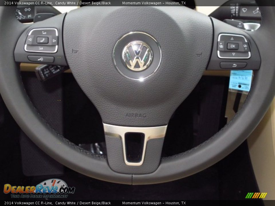 2014 Volkswagen CC R-Line Candy White / Desert Beige/Black Photo #18