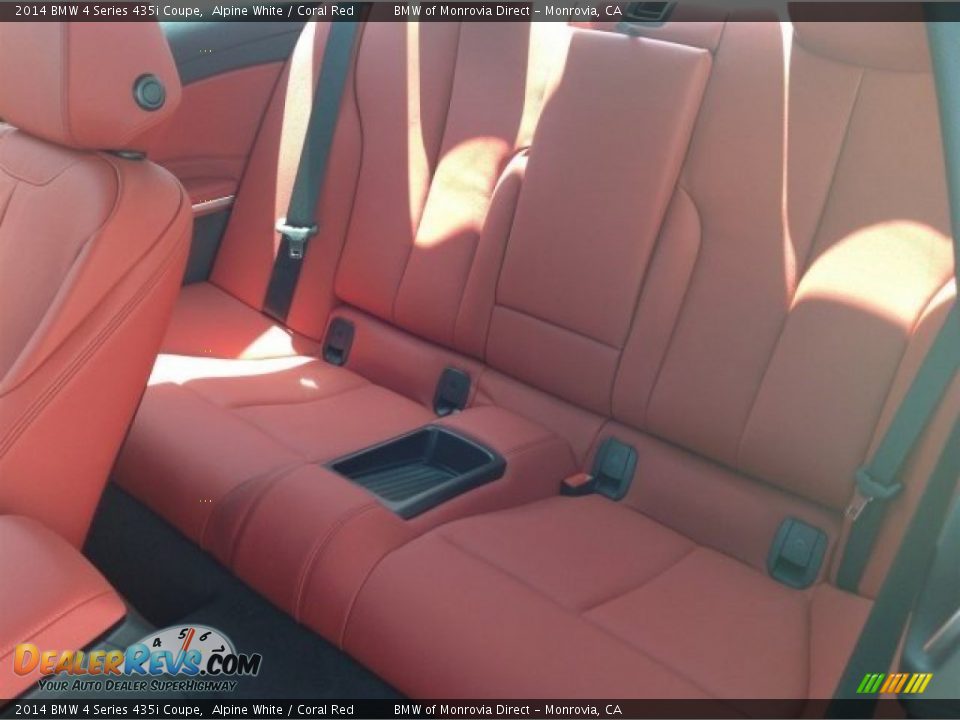 2014 BMW 4 Series 435i Coupe Alpine White / Coral Red Photo #5