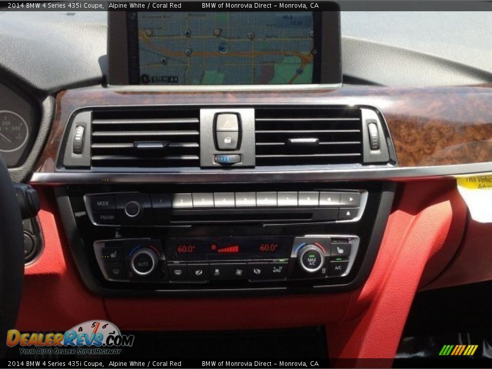 2014 BMW 4 Series 435i Coupe Alpine White / Coral Red Photo #8