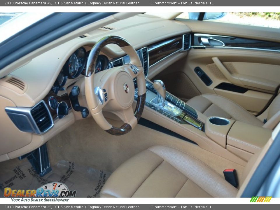 2010 Porsche Panamera 4S GT Silver Metallic / Cognac/Cedar Natural Leather Photo #27