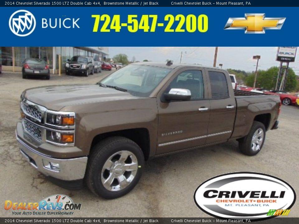 2014 Chevrolet Silverado 1500 LTZ Double Cab 4x4 Brownstone Metallic / Jet Black Photo #1