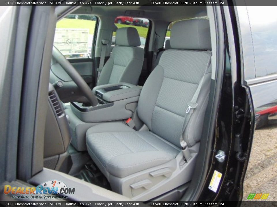 2014 Chevrolet Silverado 1500 WT Double Cab 4x4 Black / Jet Black/Dark Ash Photo #8
