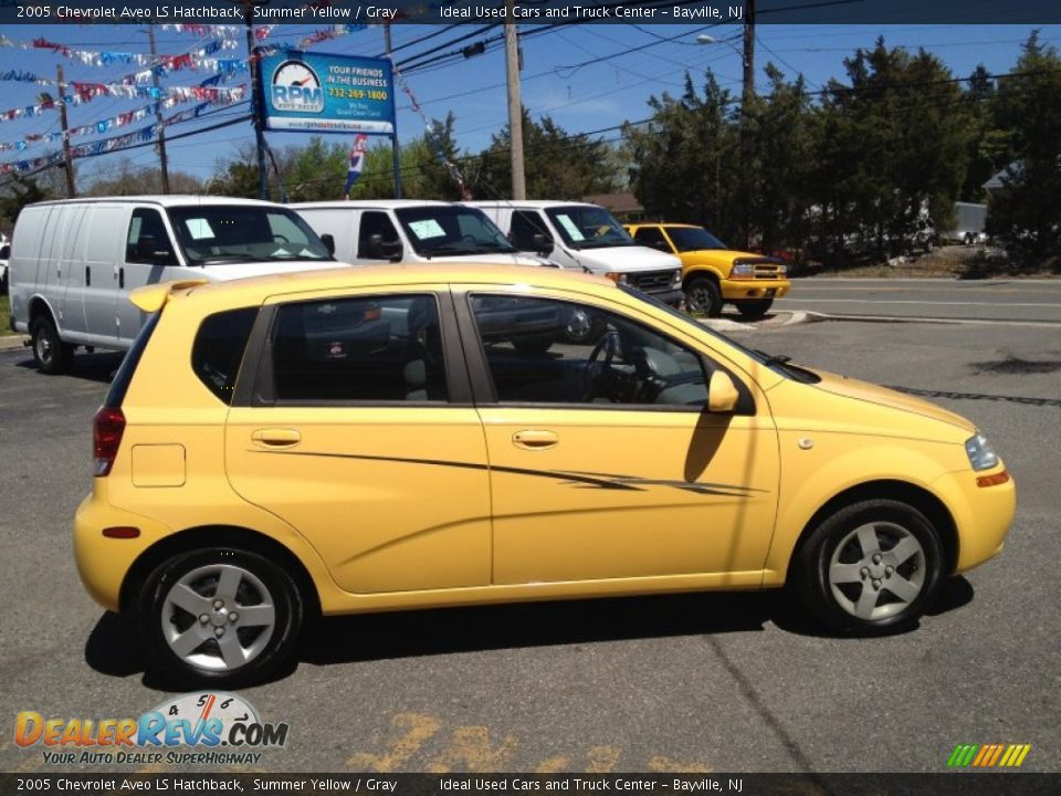 2005 Chevrolet Aveo LS Hatchback Summer Yellow / Gray Photo #8