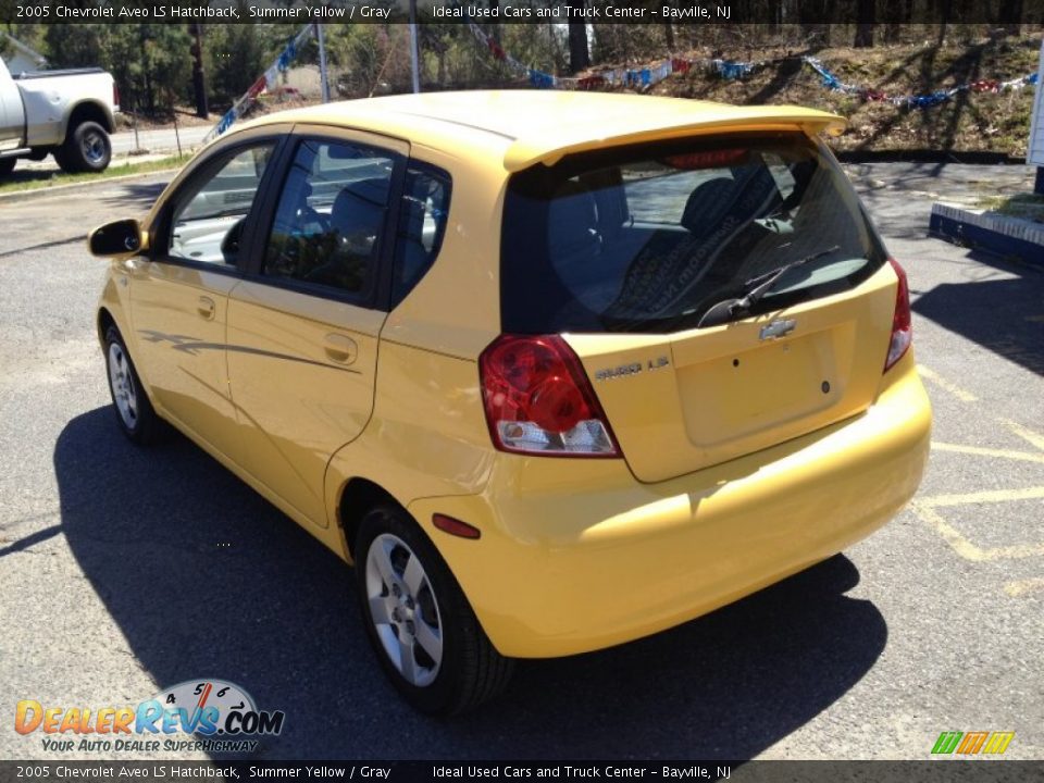 2005 Chevrolet Aveo LS Hatchback Summer Yellow / Gray Photo #16