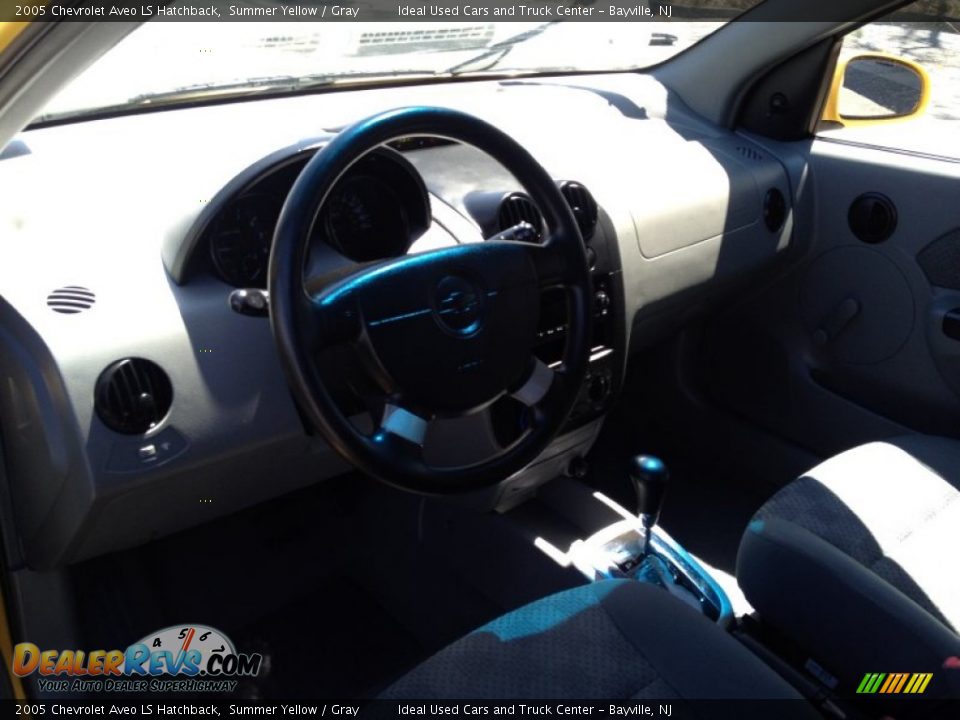 2005 Chevrolet Aveo LS Hatchback Summer Yellow / Gray Photo #22