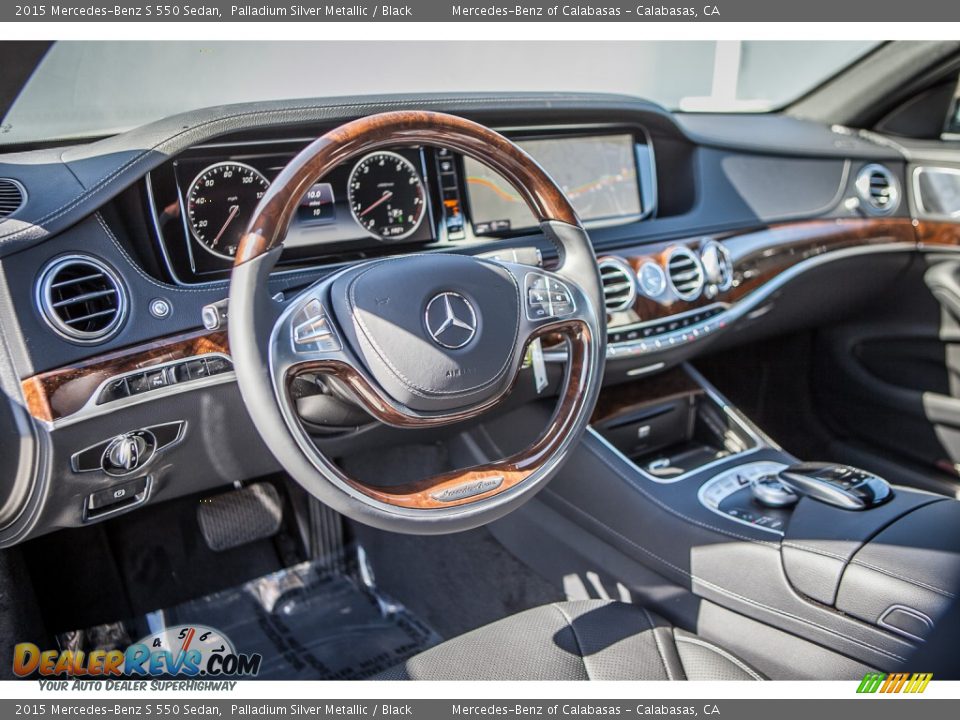 Black Interior - 2015 Mercedes-Benz S 550 Sedan Photo #5