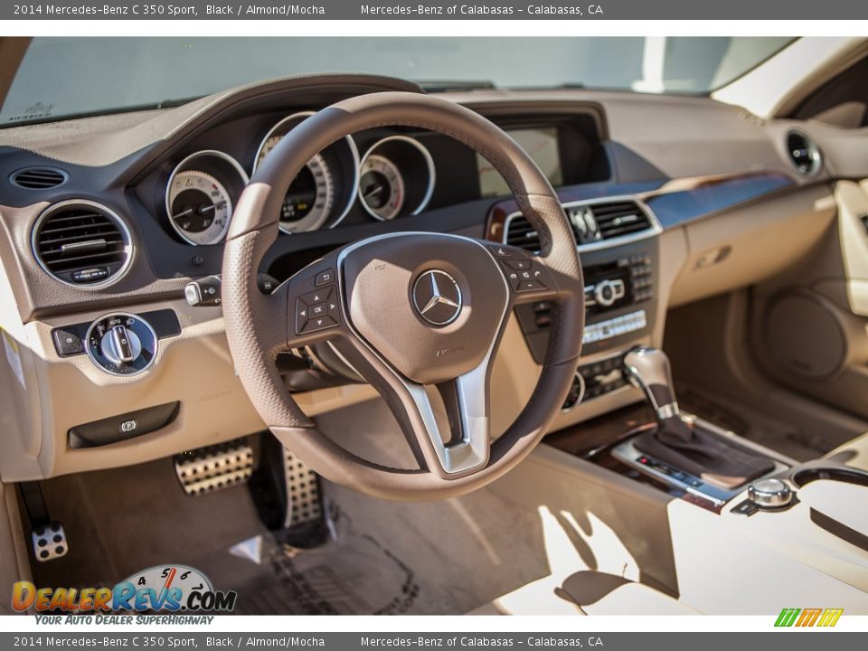 2014 Mercedes-Benz C 350 Sport Black / Almond/Mocha Photo #5