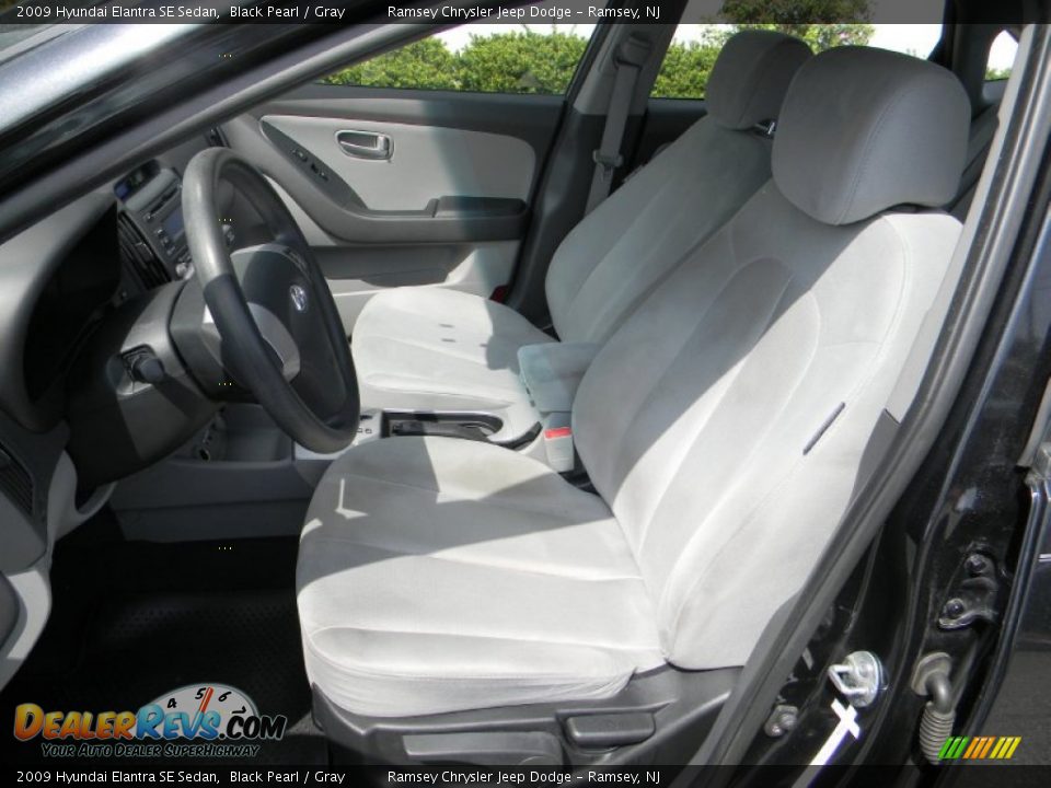 2009 Hyundai Elantra SE Sedan Black Pearl / Gray Photo #11