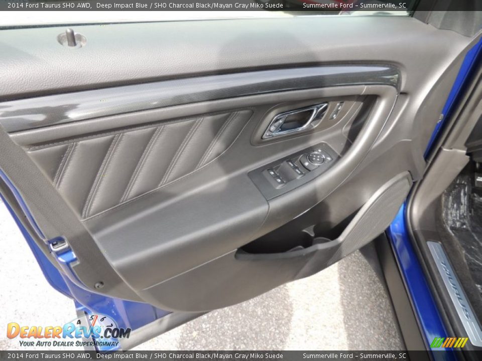 2014 Ford Taurus SHO AWD Deep Impact Blue / SHO Charcoal Black/Mayan Gray Miko Suede Photo #6