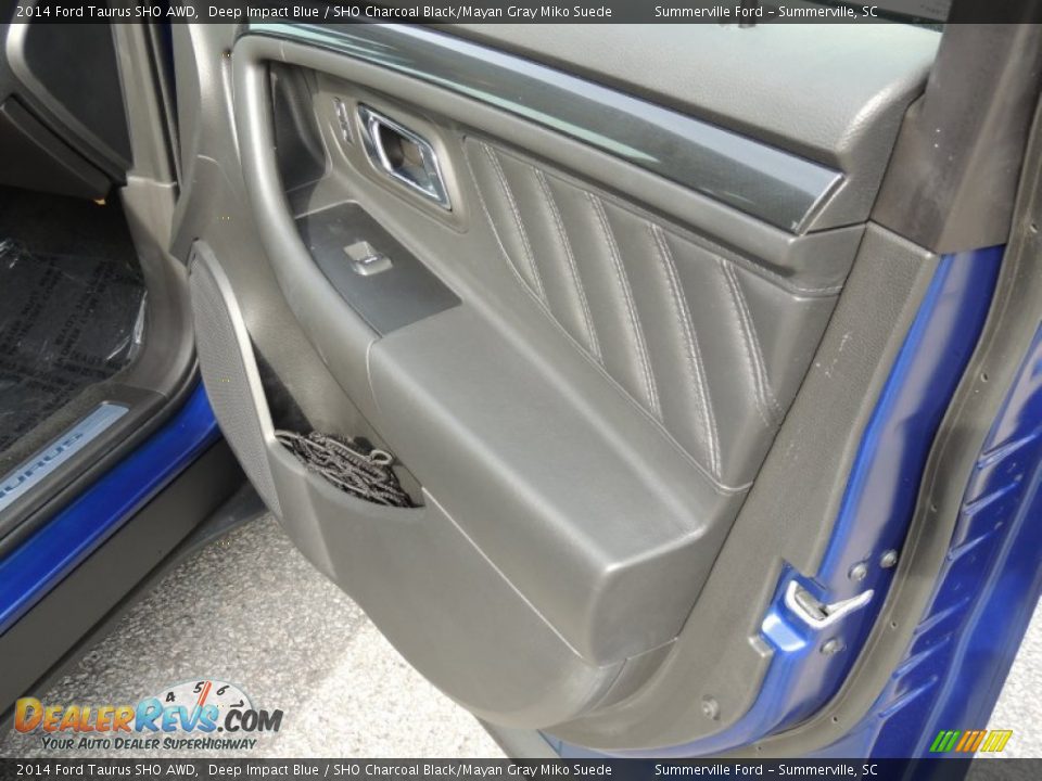 2014 Ford Taurus SHO AWD Deep Impact Blue / SHO Charcoal Black/Mayan Gray Miko Suede Photo #10