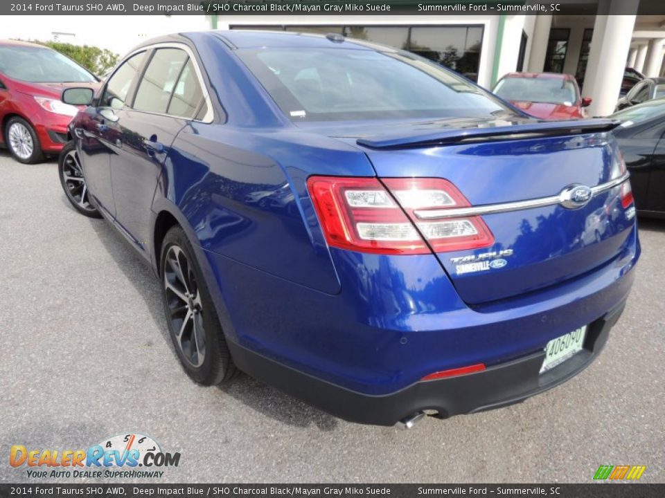 2014 Ford Taurus SHO AWD Deep Impact Blue / SHO Charcoal Black/Mayan Gray Miko Suede Photo #15