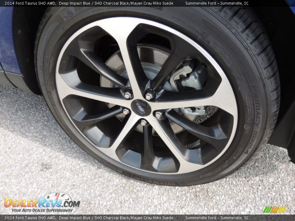 2014 Ford Taurus SHO AWD Deep Impact Blue / SHO Charcoal Black/Mayan Gray Miko Suede Photo #16