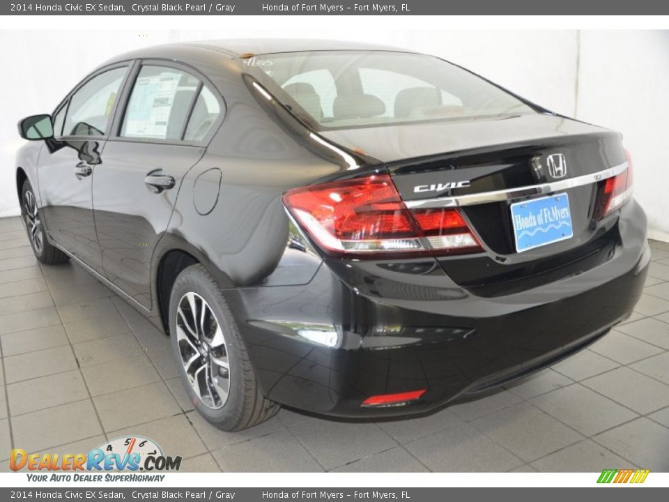 2014 Honda Civic EX Sedan Crystal Black Pearl / Gray Photo #5