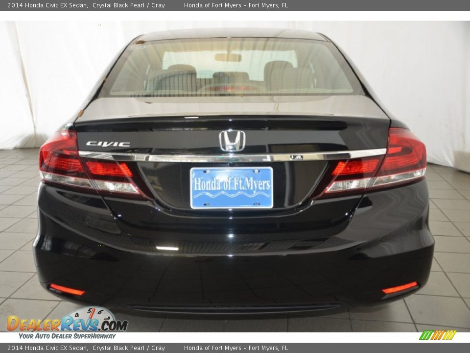 2014 Honda Civic EX Sedan Crystal Black Pearl / Gray Photo #6
