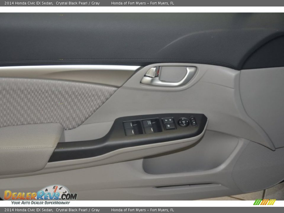 2014 Honda Civic EX Sedan Crystal Black Pearl / Gray Photo #8