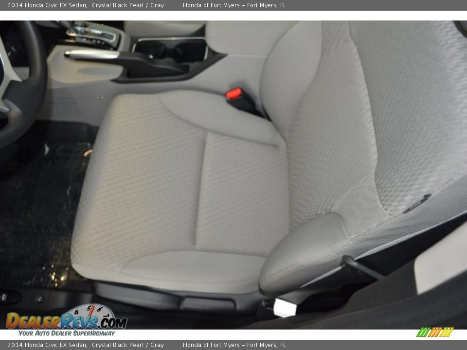 2014 Honda Civic EX Sedan Crystal Black Pearl / Gray Photo #10
