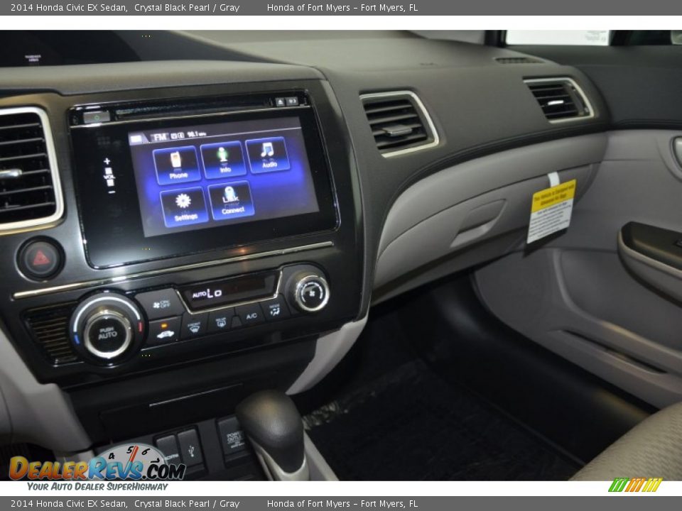 2014 Honda Civic EX Sedan Crystal Black Pearl / Gray Photo #11