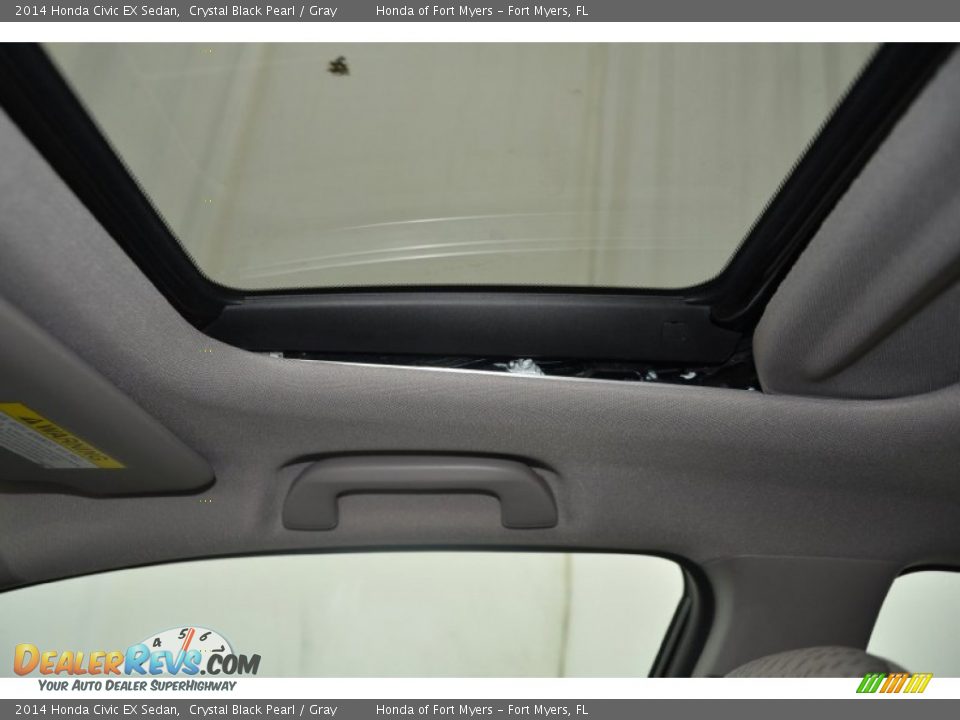 2014 Honda Civic EX Sedan Crystal Black Pearl / Gray Photo #12