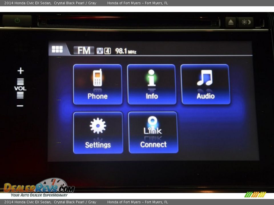 2014 Honda Civic EX Sedan Crystal Black Pearl / Gray Photo #13