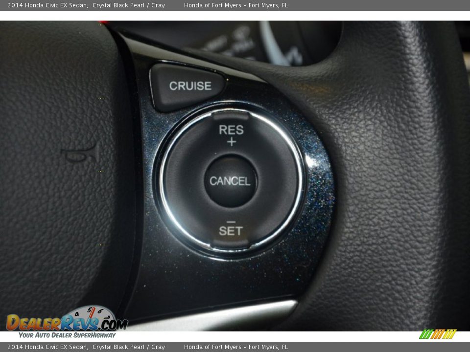 2014 Honda Civic EX Sedan Crystal Black Pearl / Gray Photo #16