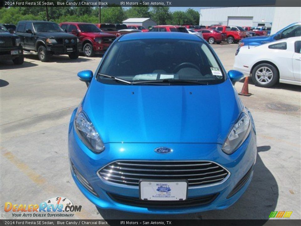 2014 Ford Fiesta SE Sedan Blue Candy / Charcoal Black Photo #2