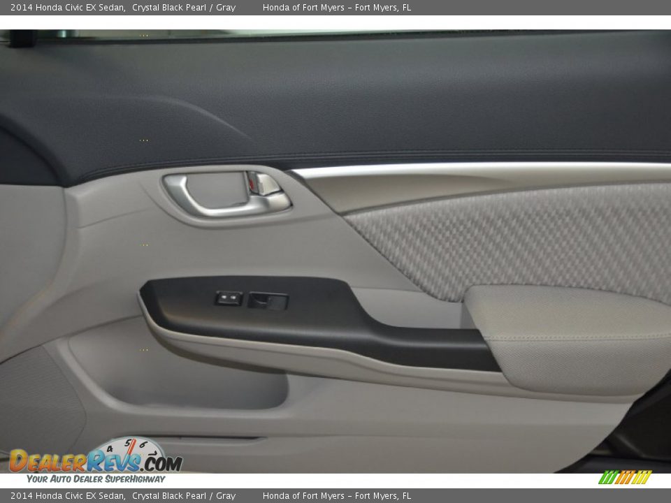 2014 Honda Civic EX Sedan Crystal Black Pearl / Gray Photo #24