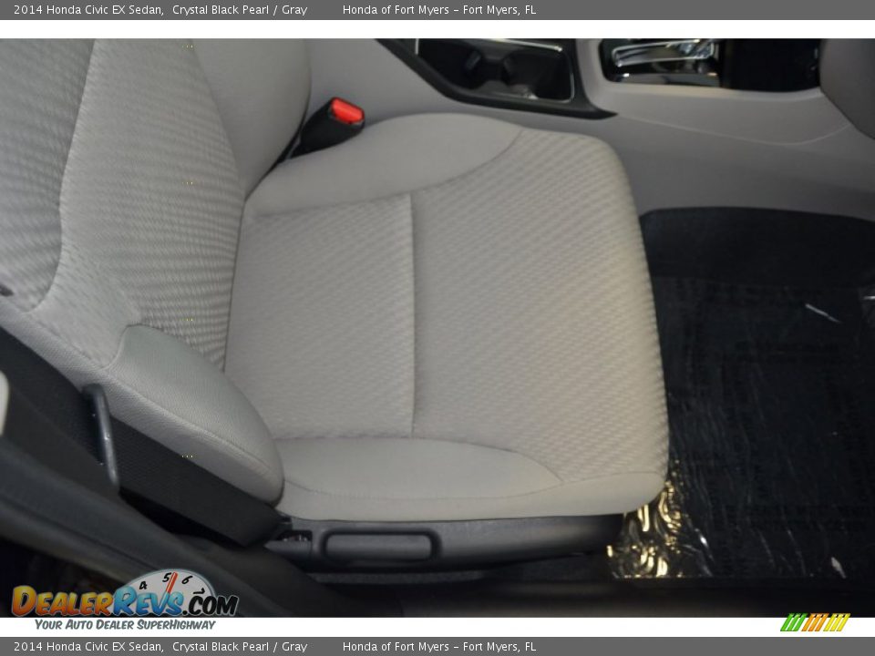 2014 Honda Civic EX Sedan Crystal Black Pearl / Gray Photo #25