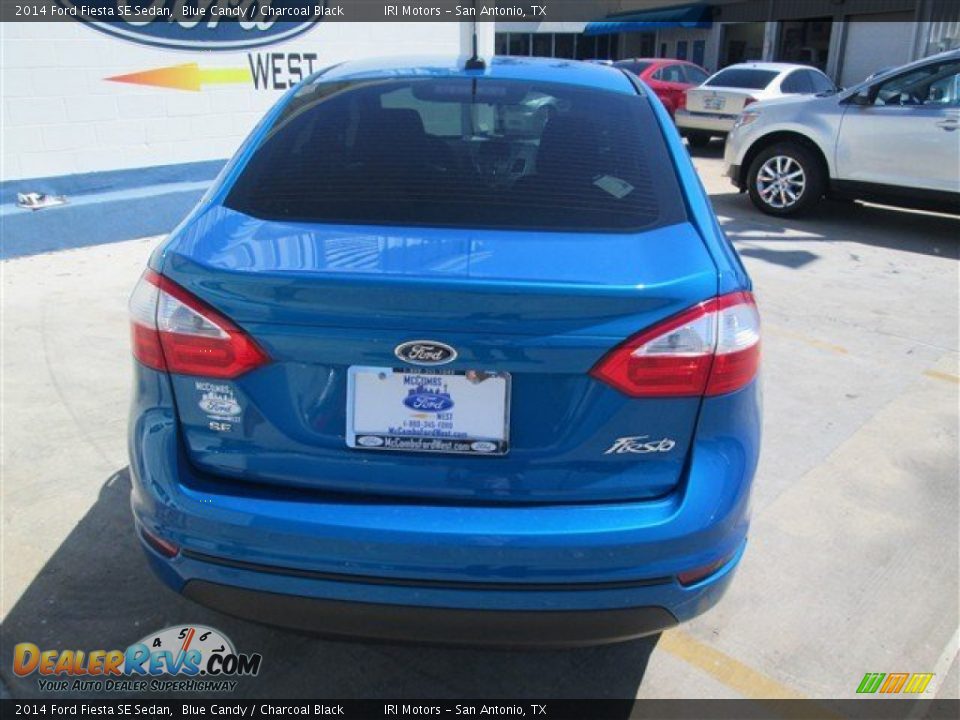 2014 Ford Fiesta SE Sedan Blue Candy / Charcoal Black Photo #6