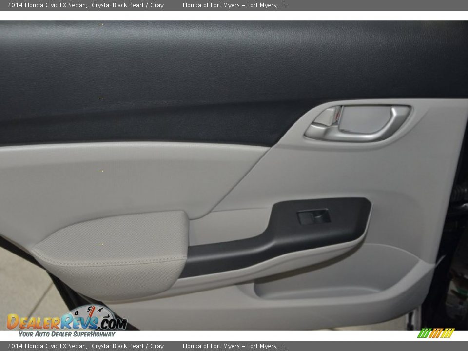 2014 Honda Civic LX Sedan Crystal Black Pearl / Gray Photo #15