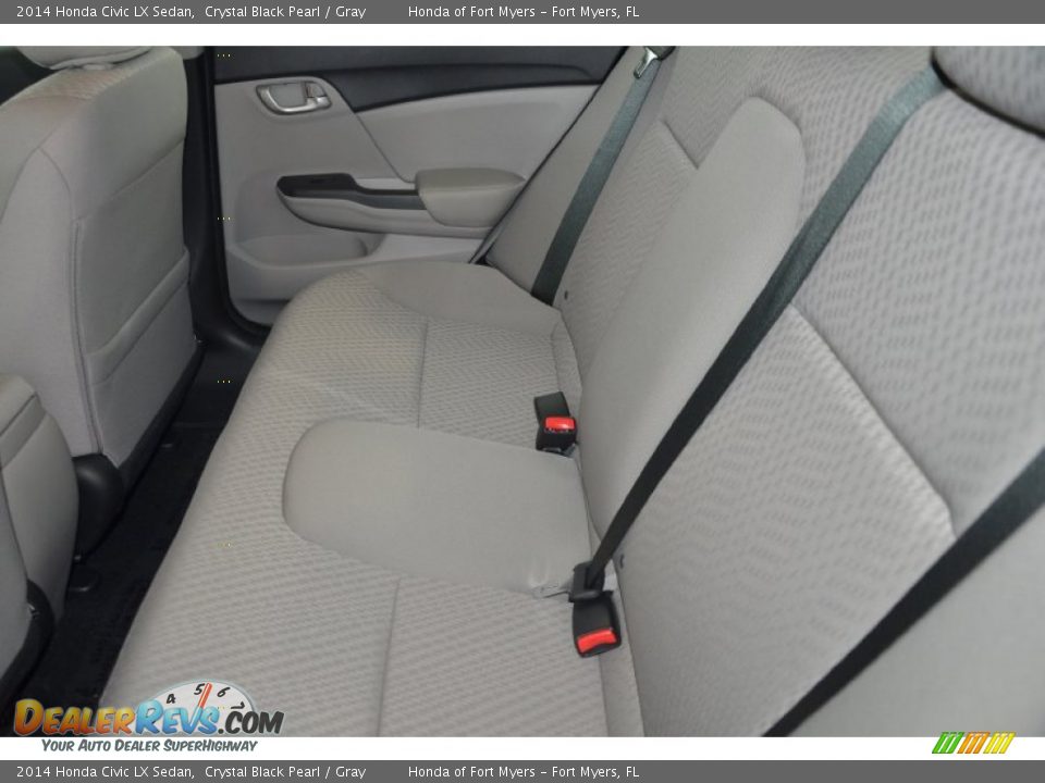 2014 Honda Civic LX Sedan Crystal Black Pearl / Gray Photo #17