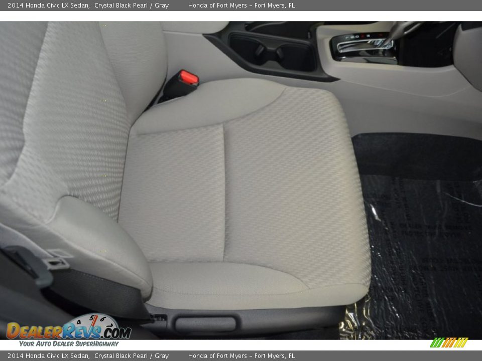 2014 Honda Civic LX Sedan Crystal Black Pearl / Gray Photo #20