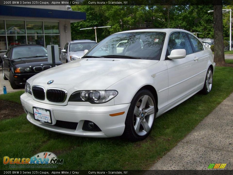 2005 BMW 3 Series 325i Coupe Alpine White / Grey Photo #3