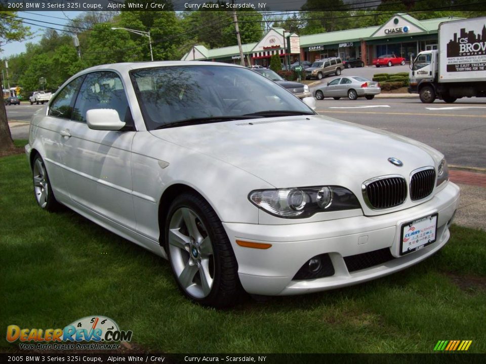 2005 BMW 3 Series 325i Coupe Alpine White / Grey Photo #4