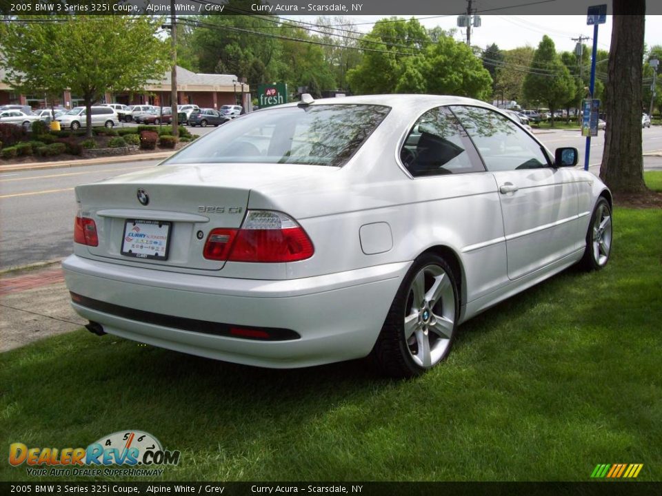 2005 BMW 3 Series 325i Coupe Alpine White / Grey Photo #5