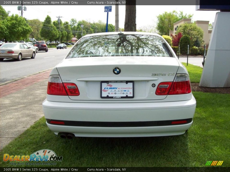 2005 BMW 3 Series 325i Coupe Alpine White / Grey Photo #6